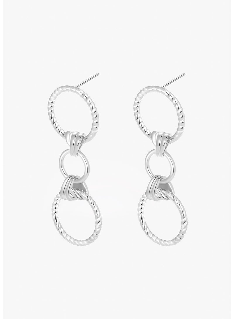 Raia The Bond Twist Earrings - Rhodium Plated S925 - Image 1