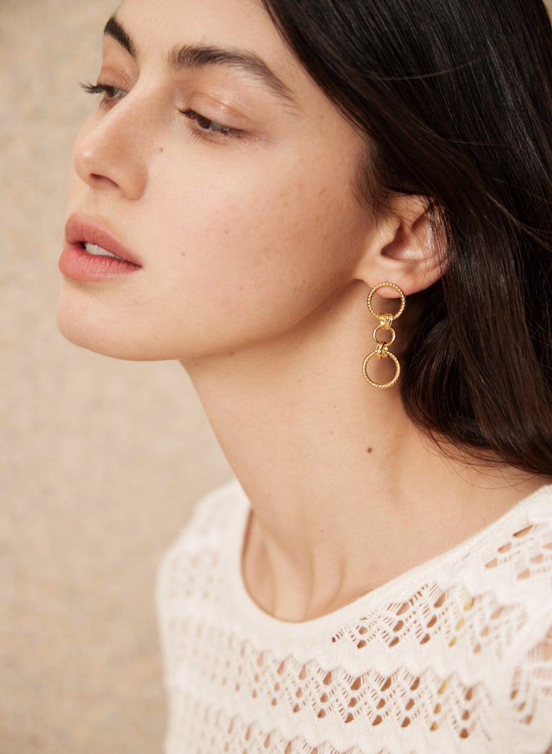 Raia The Bond Twist Earrings - Rhodium Plated S925 - Image 4