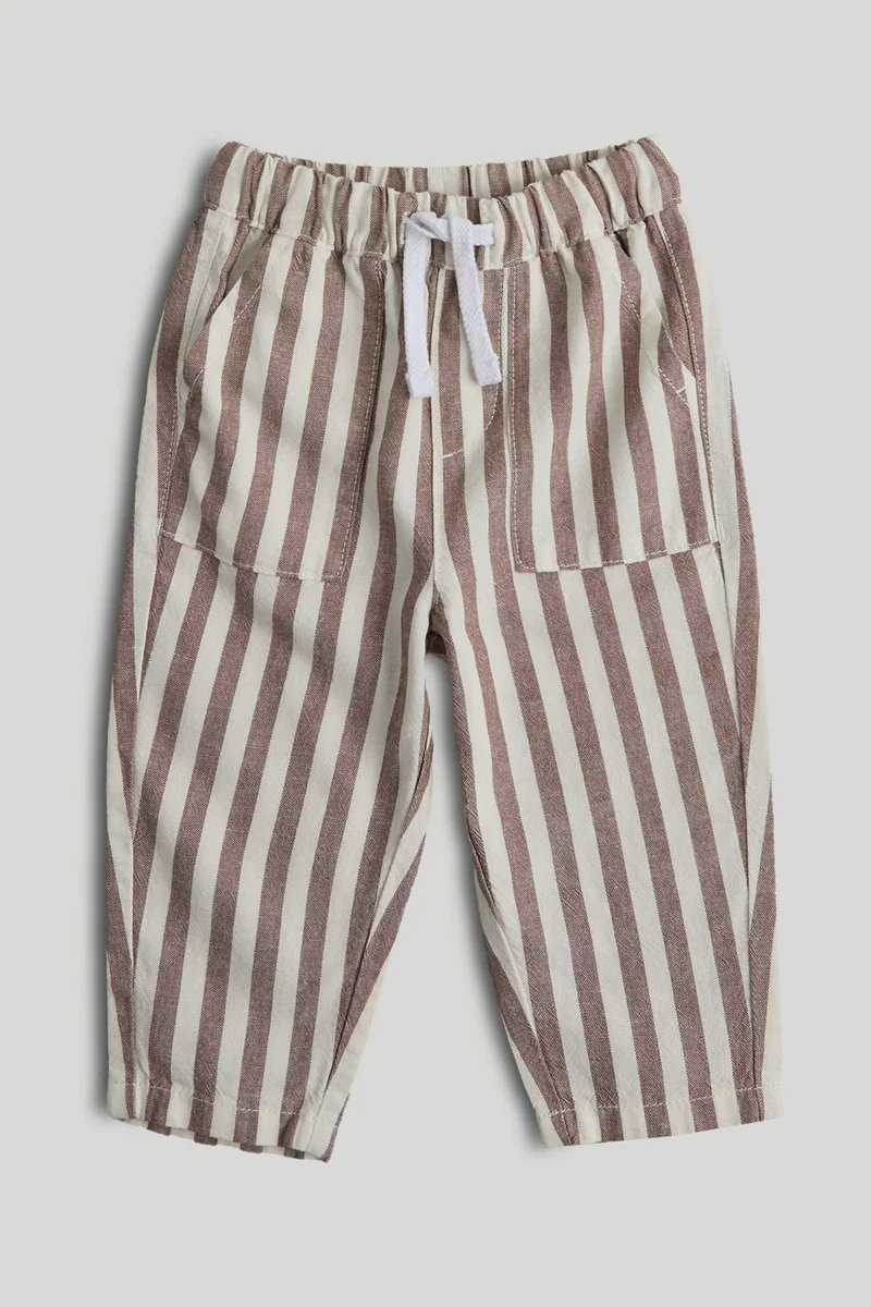 مذركير Striped Linen Blend Trousers