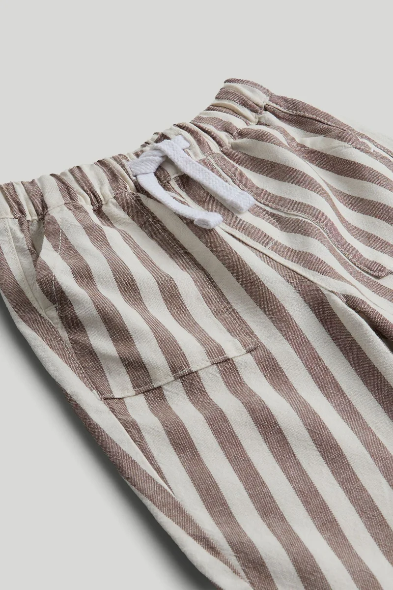 مذركير Striped Linen Blend Trousers