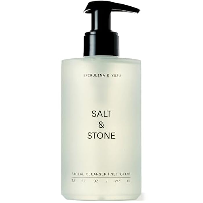Salt & Stone Facial Cleanser for Women & Men, Spirulina & Yuzu Gentle Facial Wash with Hyaluronic Acid, Squalane, For All Skin Types, Vegan, Cruelty Free, 7.2 oz - Image 1