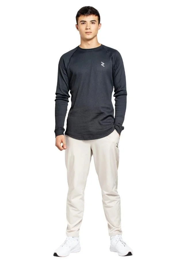 ZAECY Men's Full-Sleeve Crew T-Shirt