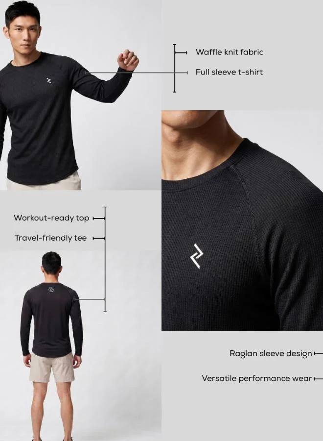 Zaecy  Men's Full-Sleeve Crew T-Shirt for Men | Best Price UAE