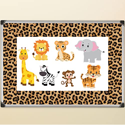 Fancy Land Animal Print Bulletin Board Border Jungle Safari Leopard Tiger Zebra Giraffe Trim Borders for Classroom Decoration Back to School Supplies 59ft - Image 3