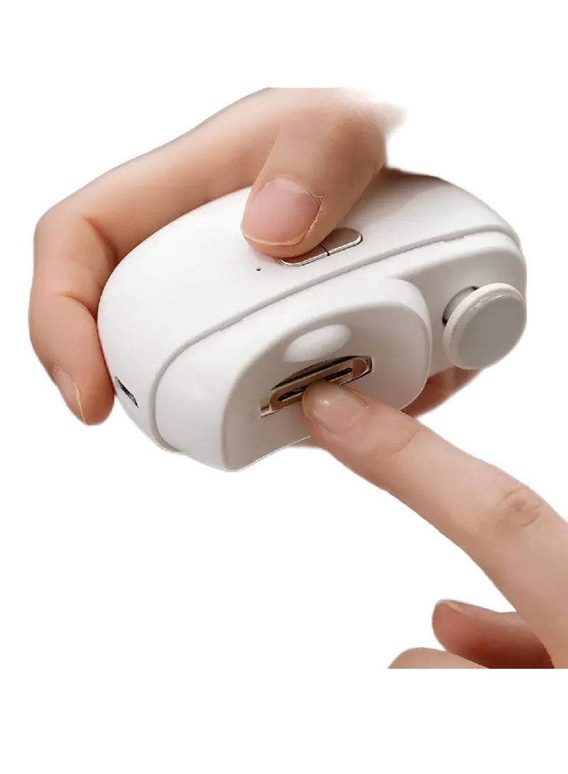 GENNEXT Electric Automatic Nail Clipper with LED Light | 2-in-1 Fingernail Cutter & Polisher, Type C Rechargeable for All Ages - Image 1