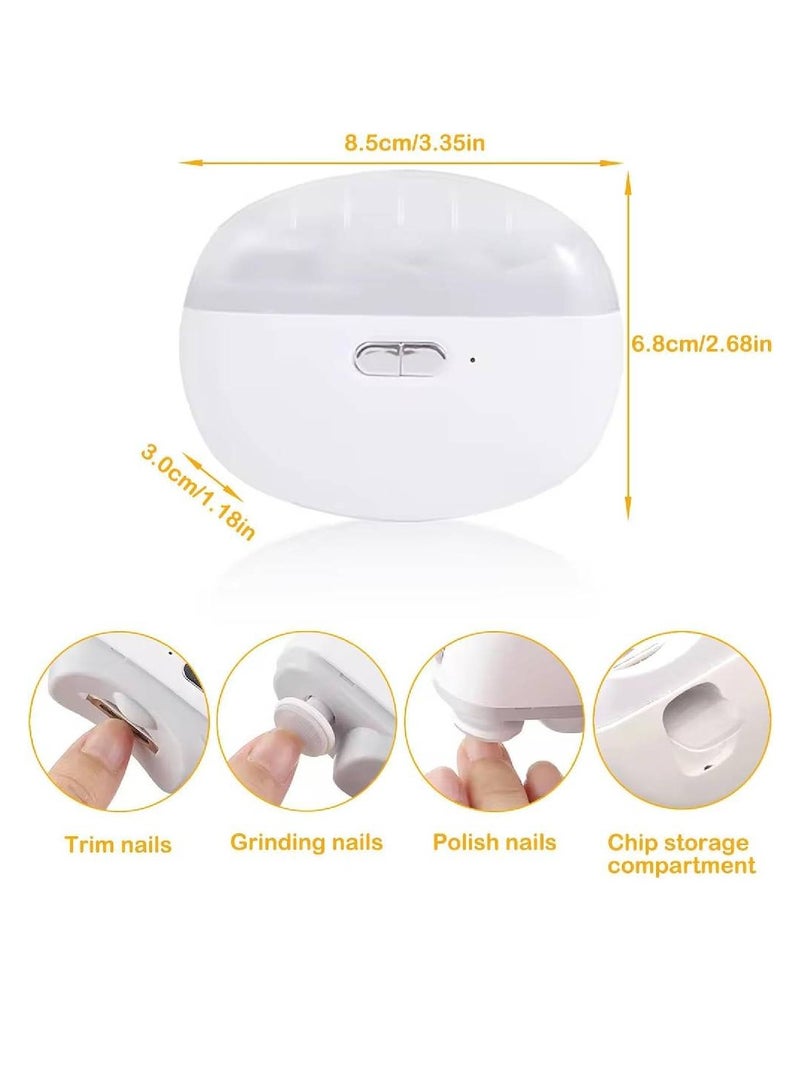 GENNEXT Electric Automatic Nail Clipper with LED Light | 2-in-1 Fingernail Cutter & Polisher, Type C Rechargeable for All Ages - Image 2