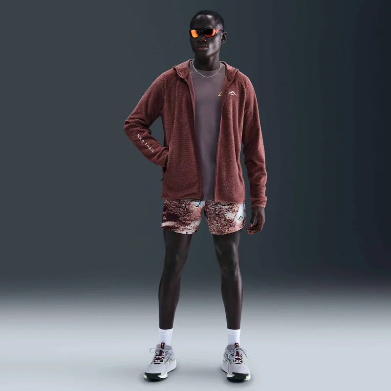 Nike Brown Men's Trail Dri-FIT Fleece Running Jacket for Men | Best Price UAE