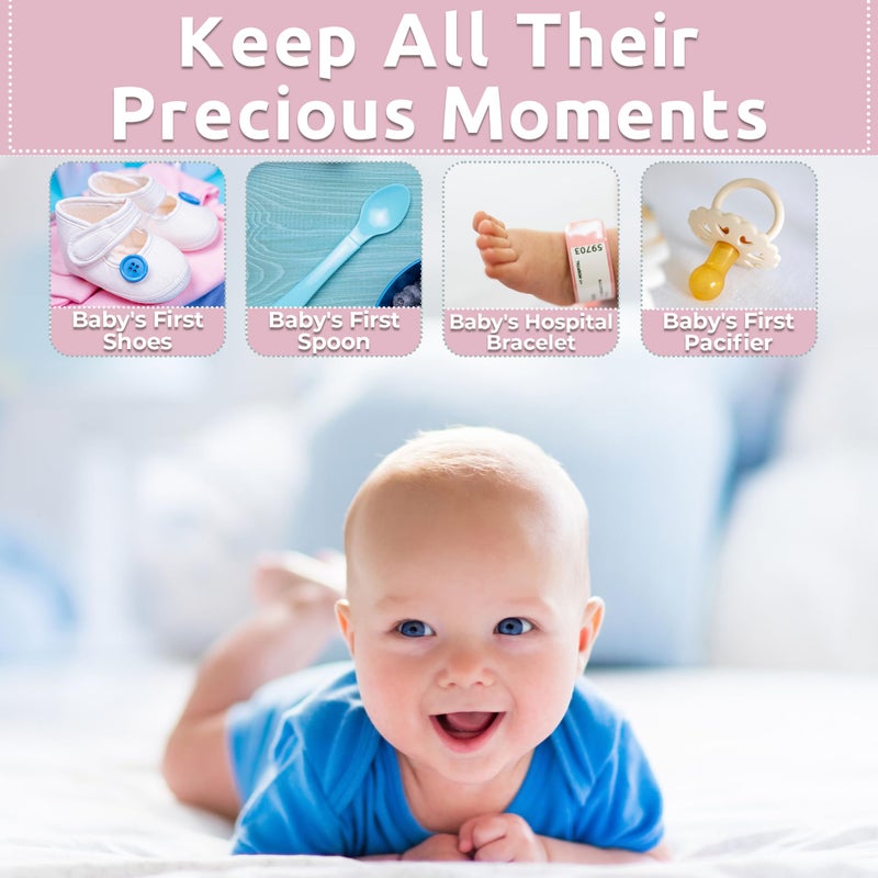 VOTUM Baby Keepsake Box for Treasured Memories, Fairytale - Lightweight, Handcrafted Boxes with 9 Labeled Compartments for First Memories - Gender Neutral Baby Shower Gifts for Girls, Boys - Image 3