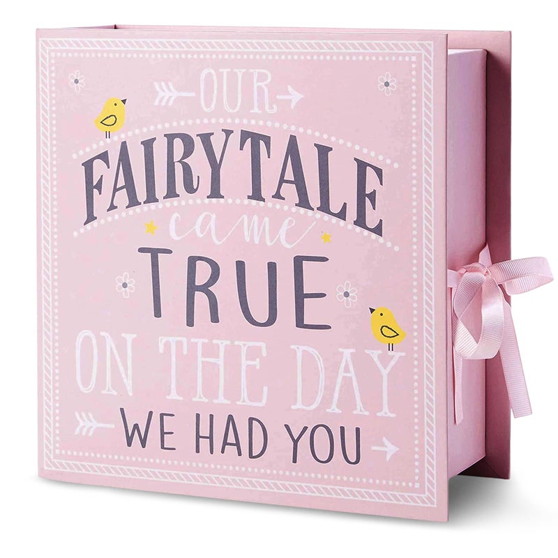 VOTUM Baby Keepsake Box for Treasured Memories, Fairytale - Lightweight, Handcrafted Boxes with 9 Labeled Compartments for First Memories - Gender Neutral Baby Shower Gifts for Girls, Boys - Image 1