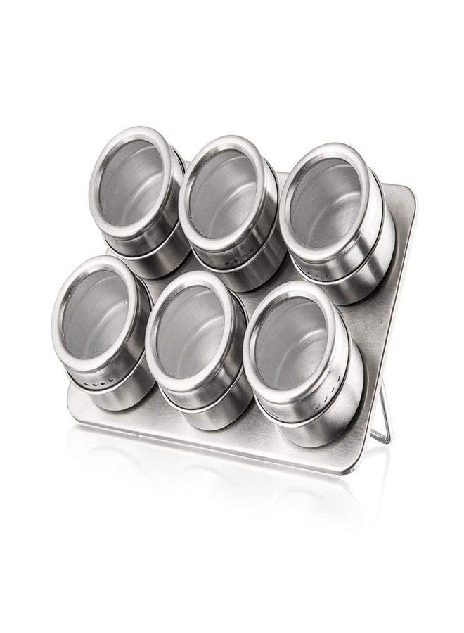 Swami Enterprise Stainless Steel Magnetic Spice Jar,Spice Rack/Containers for Kitchen Storage; Seasoning Masala Container fro Kitchen or Restaurants - Set of 6 - Image 5