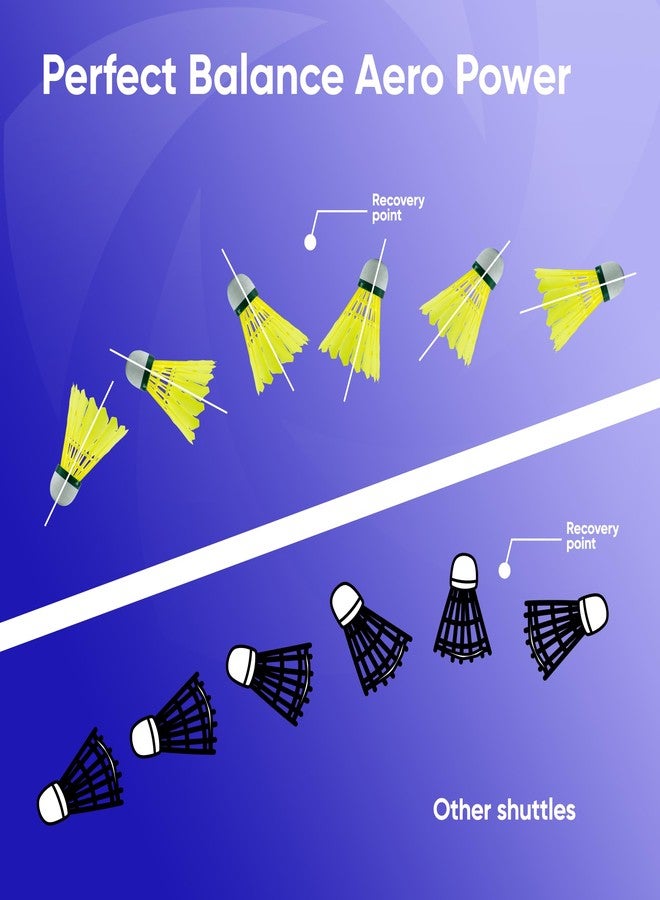 Solpro Aero Power Nylon Badminton Shuttlecock | Pack of 6 | Durable Slow Speed Shuttle for Training, Practice & Recreational Games, Stable Flight & Long-Lasting Performance - Image 5