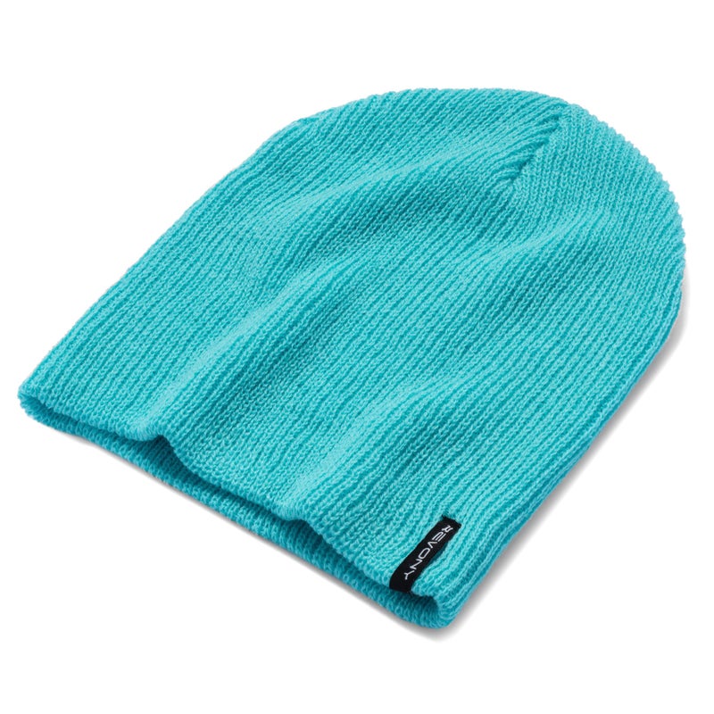 Revony Original Rib Knit Beanie Cap - Warm Autumn Beanie for Men & Women - Soft & Stretchy Teal - Image 3