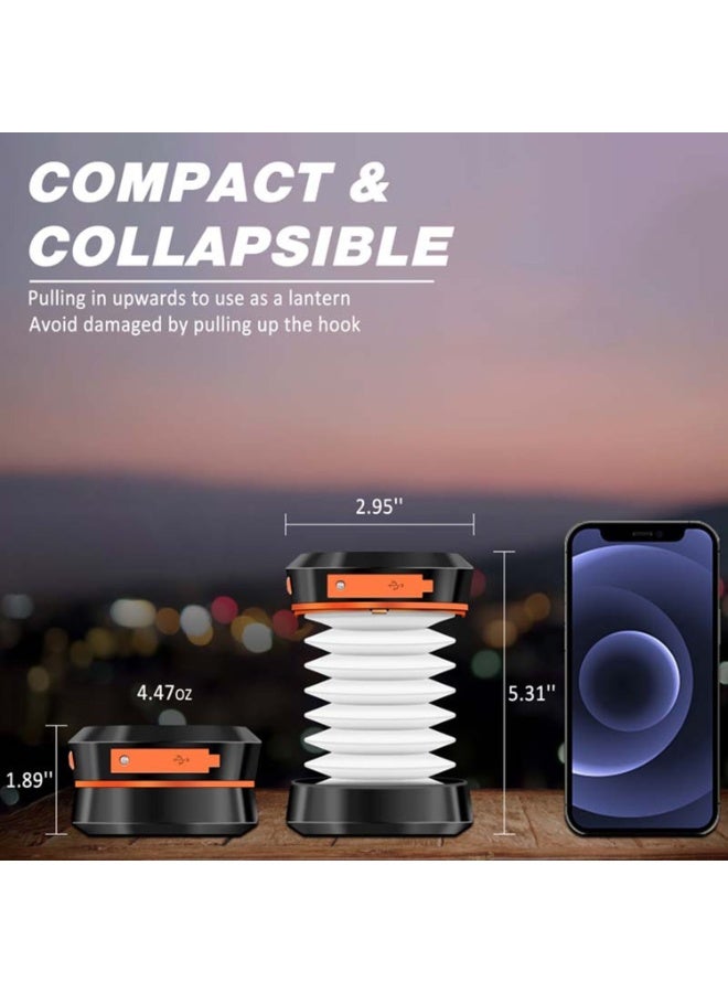2-Pack Portable Folding Solar Camping Lights, Mini Usb Rechargeable, Suitable For Indoor And Outdoor Camping, Fishing, Emergency Power Outages, Hurricanes, And Storms (Ipx4 Waterproof). - Image 3