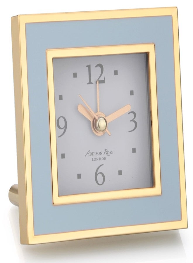 Addison Ross Silent Square Alarm Clock in Powder Blue & Gold by Addison Ross - Image 1