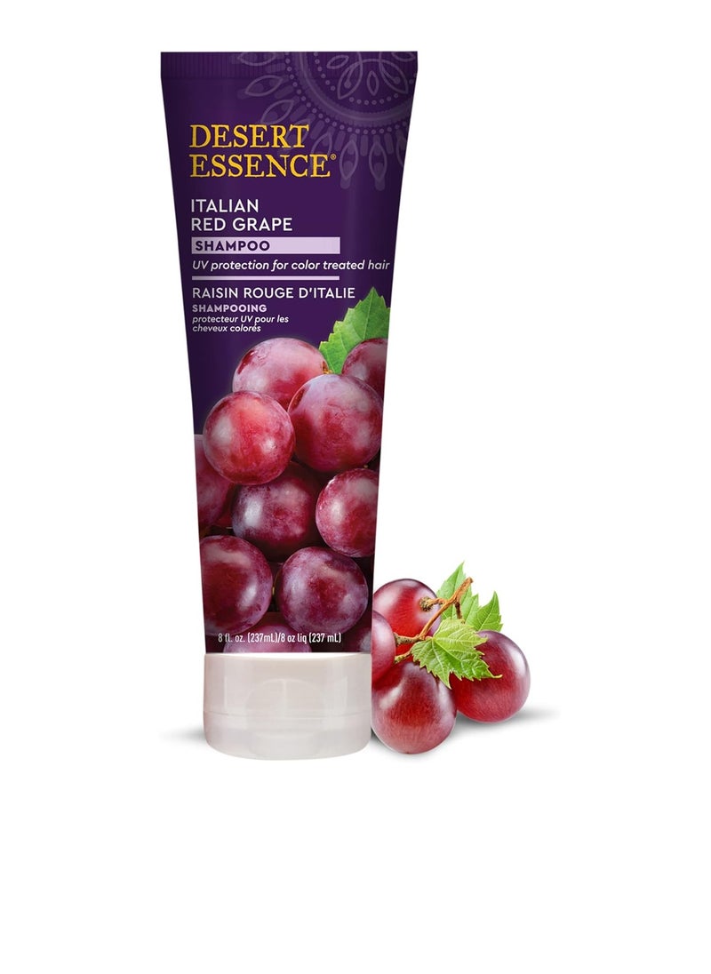 DESERT ESSENCE Desert Essence, Italian Red Grape Shampoo, 8.0 fl. Oz. - Gluten Free - Vegan - Cruelty Free - Moisturizing Shampoo - UV Protection - Color Treated Hair  - Image 1