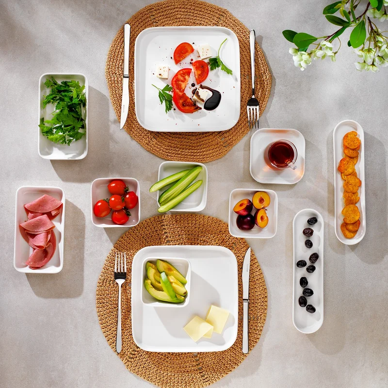 شافر Luca Breakfast Set 32 Pieces-Cream