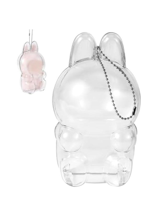 Arabest Protective Case for LABUBU The Monsters Exciting Macaron Protective Acrylic Display Case with Keychain Clear Cover Box for Sitting Figure  - Image 1
