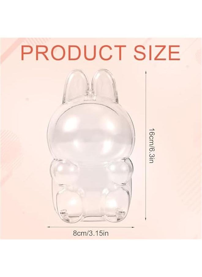 Arabest Protective Case for LABUBU The Monsters Exciting Macaron Protective Acrylic Display Case with Keychain Clear Cover Box for Sitting Figure  - Image 2