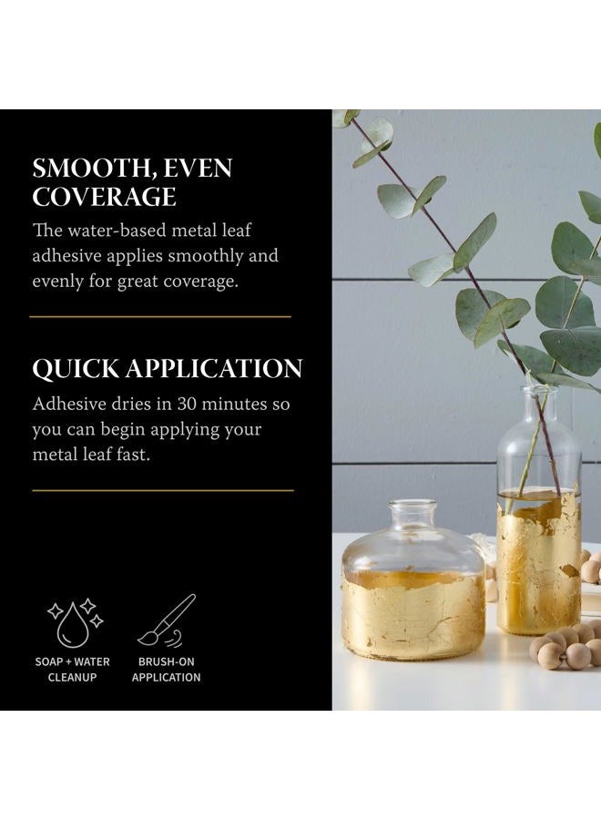 Speedball لاصق ورق معدني مونا ليزا مصنوع في الولايات المتحدة - حجم 2 أونصة لتذهيب الذهب والفضة والنحاس - غراء حرفي قائم على الماء - Image 2