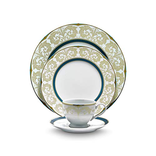 Noritake Japan - Porcelain Soup Bowls 6 pcs, Service for 6 - Luxury Dining and Kitchen Set - Hearth Collection Royal Fountain Golden Dinnerware Bowl Set - Image 1