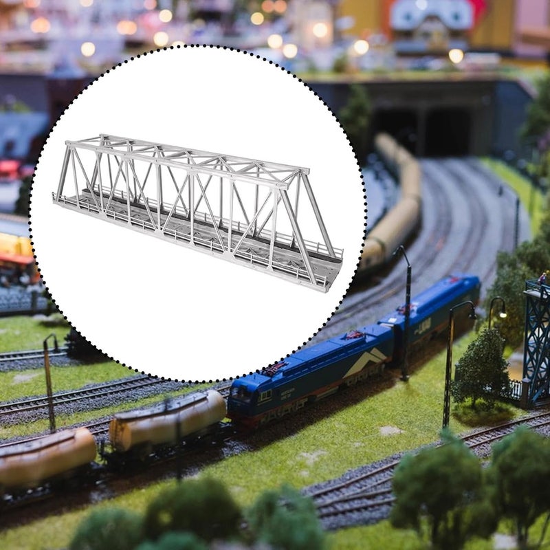 HO Scale Truss Girder Model, 1/87 Viaduct Network Toys for Double Railroad Crossing, PP Plastic Miniature Bridge Set for Train Layouts - Image 4
