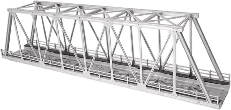 HO Scale Truss Girder Model, 1/87 Viaduct Network Toys for Double Railroad Crossing, PP Plastic Miniature Bridge Set for Train Layouts - Image 1