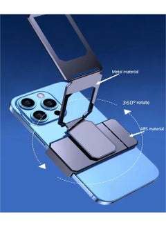 Excefore Phone Ring Holder Kickstand,Phone Fixing snap with Kickstand [2-in-1],Phone Gripper for Back of Phone,Compatible with iPhone Samsung Phone, Black  - Image 3