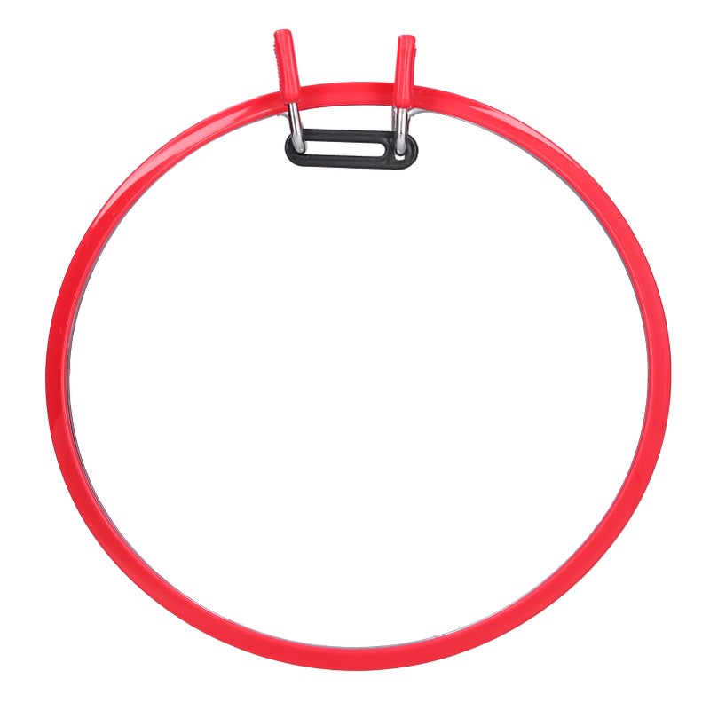Embroidery Hoop Red Plastic Cross Stitch Ring Embroidery Wreath Spring Style Embroidery Frame - Image 1