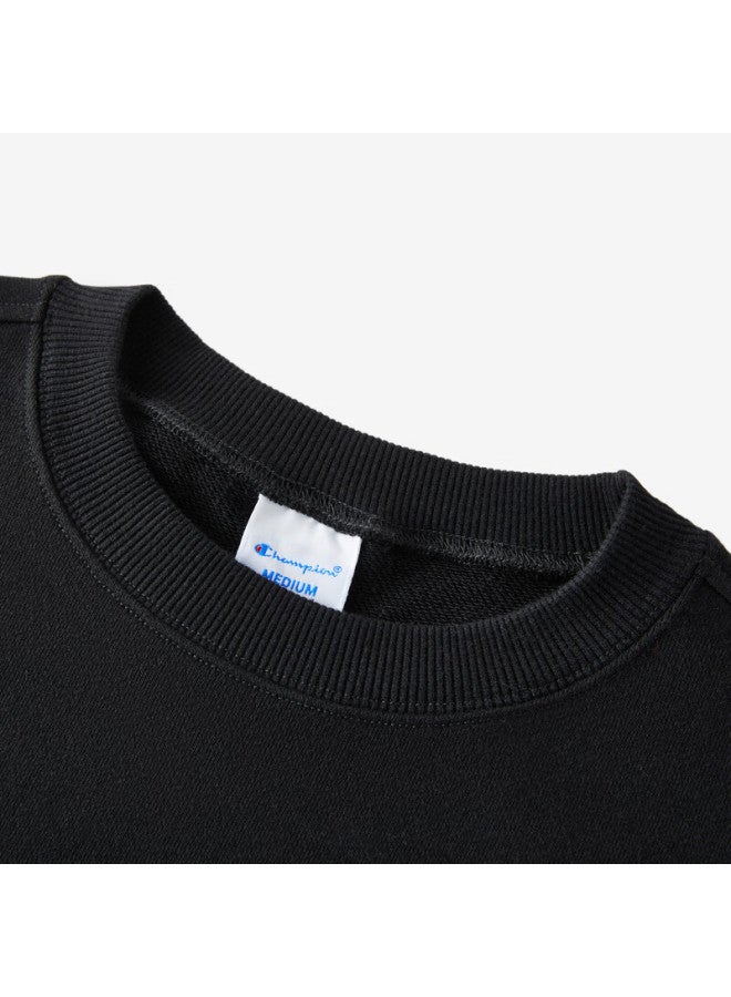 Champion Champion Embroidered Sweatshirt For Men And Women, Trendy Retro Hoodie [small C Round Neck Style] Black Xl  - Image 5