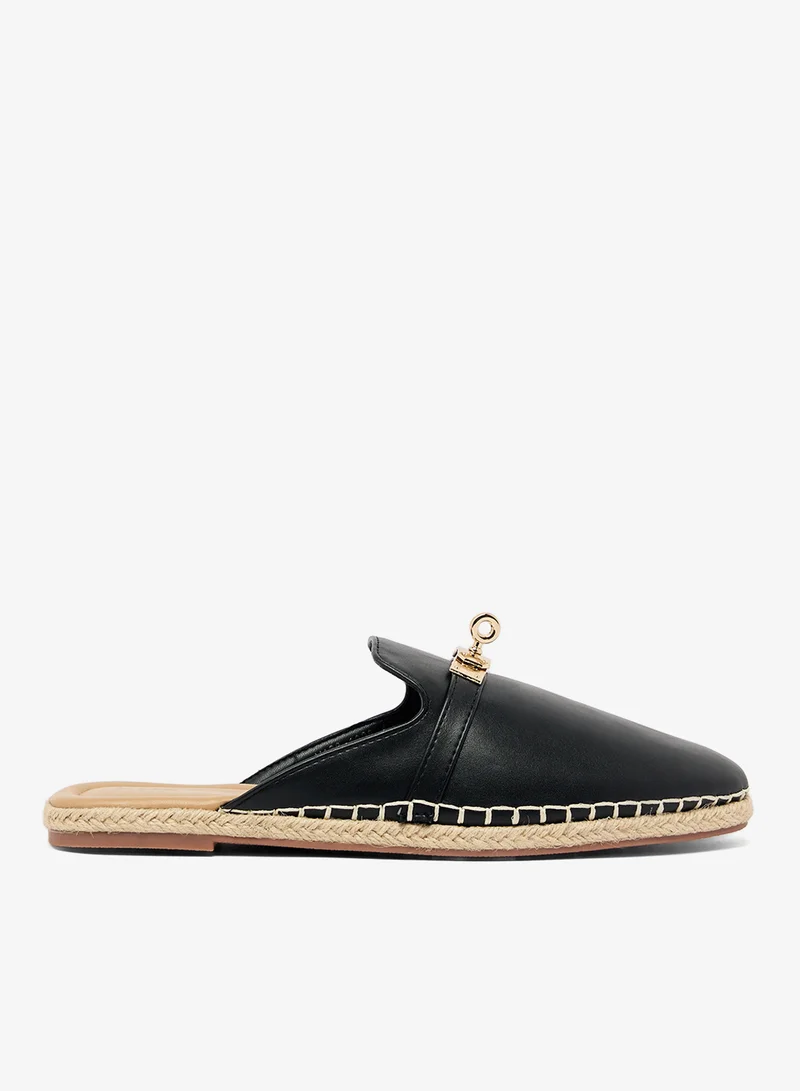 Classic PU Mules With Gold Hardware