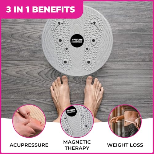 Figure Trimmer Daiwa Felicity Figure Trimmer Ab Twister Board - Waist Twister Machine for Core & Abs Exercise - Waist Twisting Fitness Tool, Dizzy Disc Twist Board for Slimming Workout with 8 Magnets Reflexology - Image 5