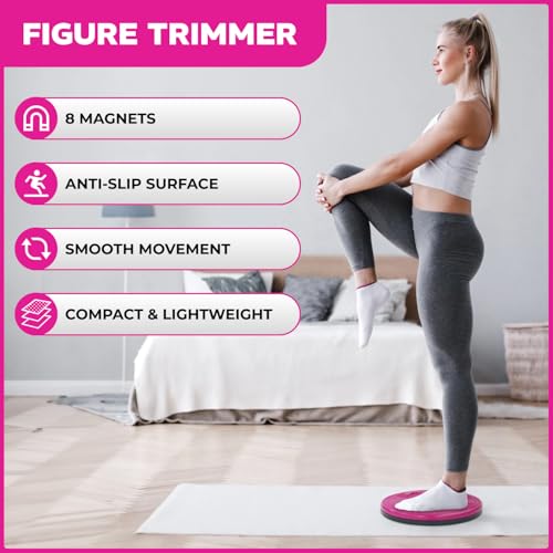 Figure Trimmer Daiwa Felicity Figure Trimmer Ab Twister Board - Waist Twister Machine for Core & Abs Exercise - Waist Twisting Fitness Tool, Dizzy Disc Twist Board for Slimming Workout with 8 Magnets Reflexology - Image 2