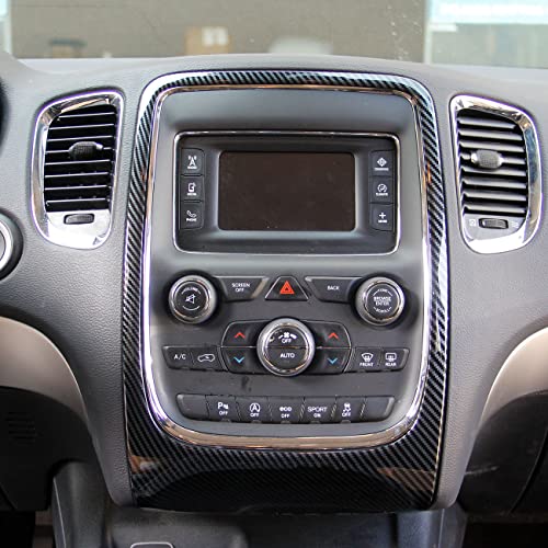 crosselec Carbon Fiber Interior GPS Navigation Panel Frame Cover Trim for Dodge Durango 2014-2020 - Image 3