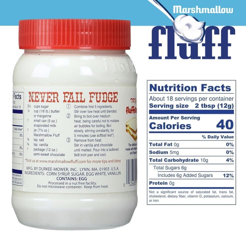 Marshmallow Fluff Fluff Marshmallow Spread Two Pack - Original & Strawberry - Image 3