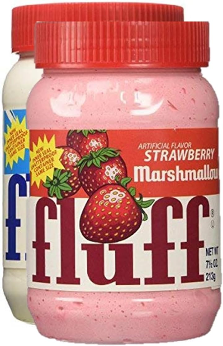 Marshmallow Fluff Fluff Marshmallow Spread Two Pack - Original & Strawberry - Image 1