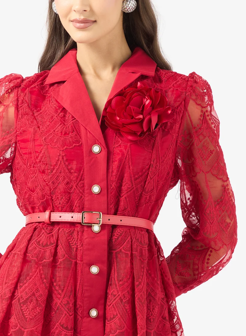 Khizana  Lace A-line Dress for Women | Best Price UAE