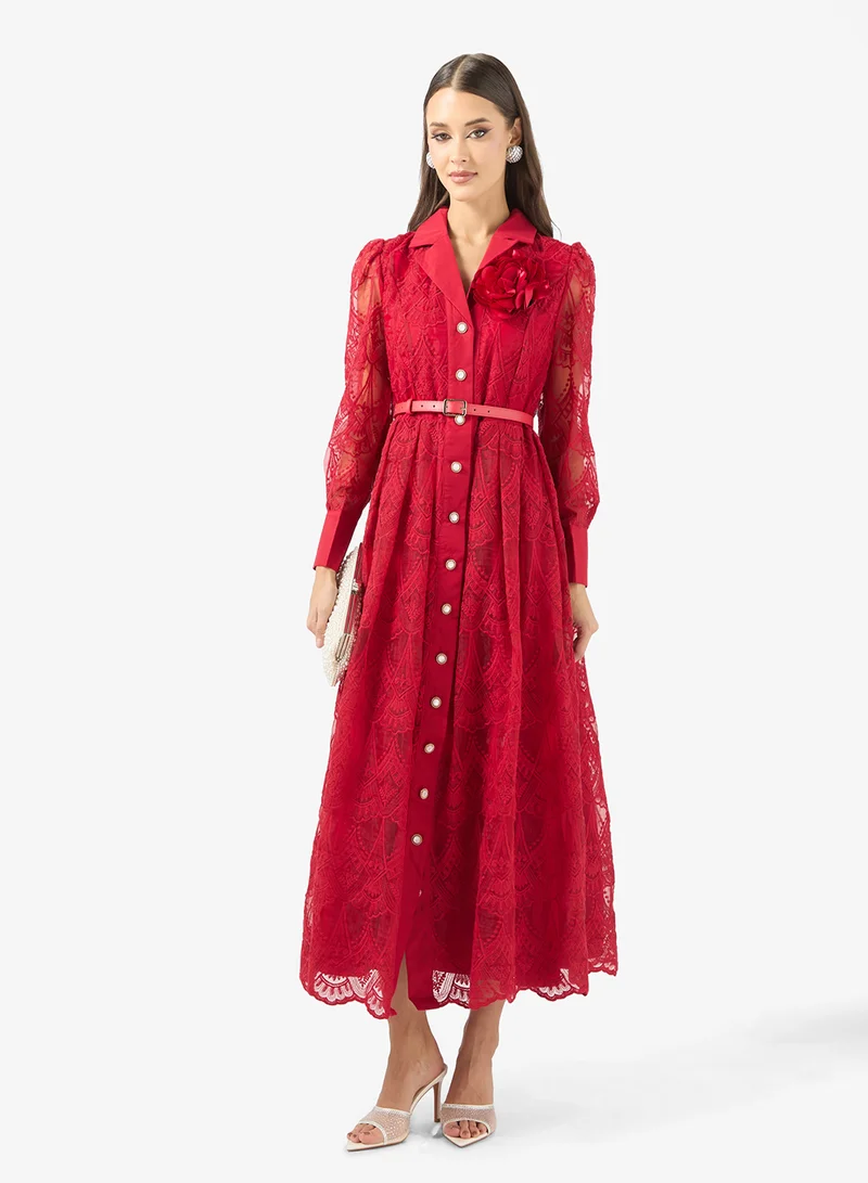 Khizana  Lace A-line Dress for Women | Best Price UAE