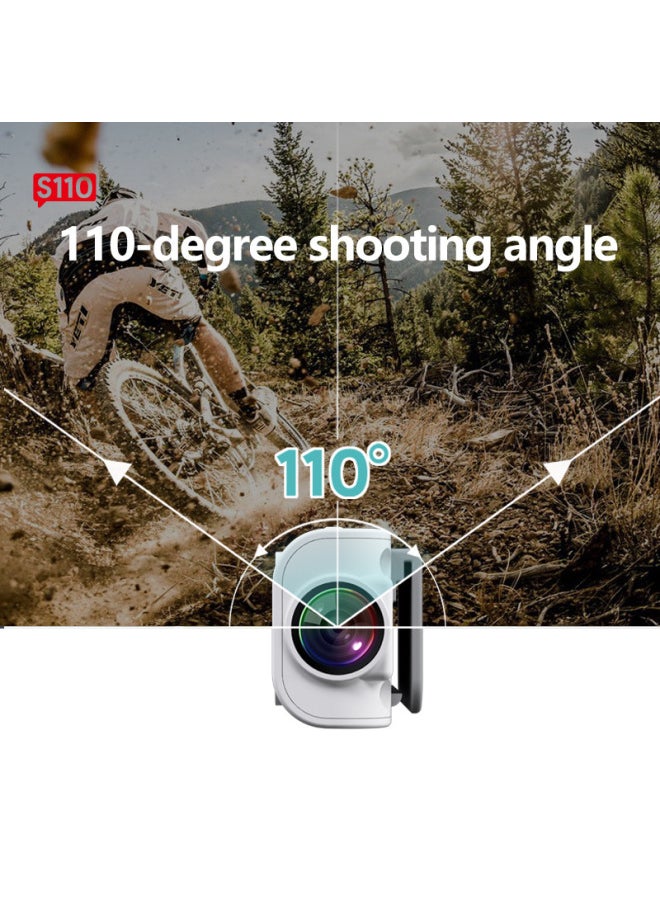 Glasses Sports Camera 1080P HD WIFI Mobile Phone Interconnection Head-mounted Replacement Glasses Audio Recording-Color:128g Memory Card
