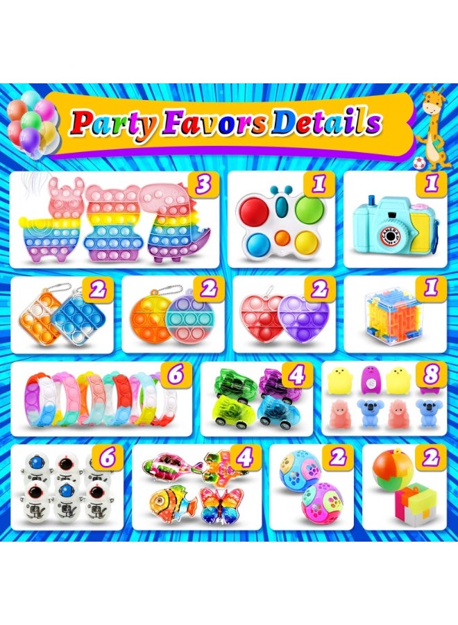 unikbebe 206PCS Party Favors for Kids, Bulk Mini Toys for Birthday Giveaways, Return Gifts, Goody Bag Stuffers, Treasure Box Toys for Classroom, Pinata Fillers, Party Packs and School Events, Pop Fidget Toys & Small Prizes, 30 Kinds Toys Set - Image 3