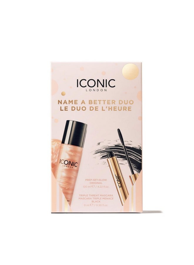ICONIC LONDON Name A Better Duo Gift Set | Includes Triple Threat Mascara And Prep-Set-Glow Original  - Image 3