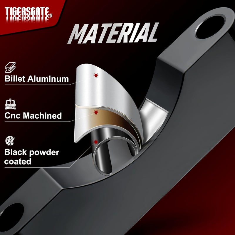 TIGERSGATE Black 21 Inch Front Fender Spacer Bracket Kit for 1997-2013 Harley Touring Models - Image 5