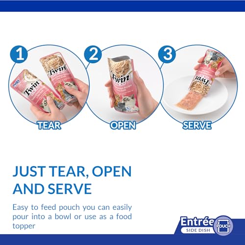 INABA Twin Packs for Cats, Side Dish/Topper Cups, 1.4 Ounces per Serving, 12 Servings, Tuna & Chicken Recipe in Tuna Broth - Image 4