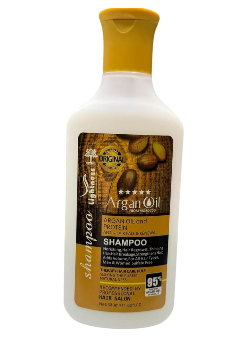 ليجيتنيس مجموعة العناية بالشعر بزيت الأرغان الخفيف، مجموعة من قطعتين - علاج مغربي، شامبو مضاد للتساقط ومجدد للشعر، وقناع للشعر - Image 2