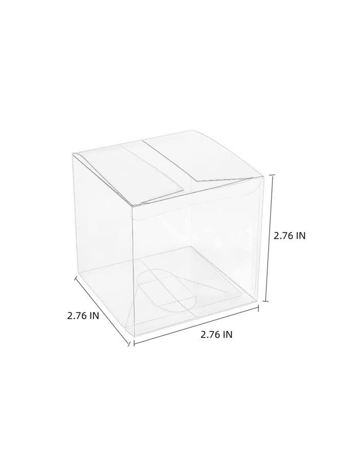 KUPOO Clear Favor Boxes, 2.76 x 2.76 x 2.76 inches Plastic Small Gift Boxes Transparent Cube Treat Boxes for Wedding,Party (2.76 x 2.76 x 2.76 Inch) - Image 3