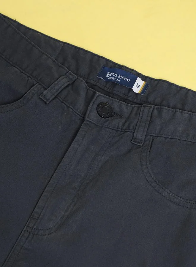 ستايلي Men Grey Baggy Fit Cargo Trousers By Bene Kleed