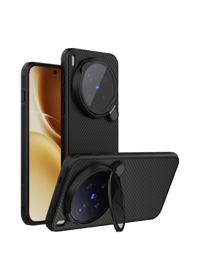 Case for Vivo X300 Pro, Camera Lens Protection Folding Kickstand Holder, TPU Bumper PC Back Cover Fit for MagSafe,Corners Shockproof Airbag