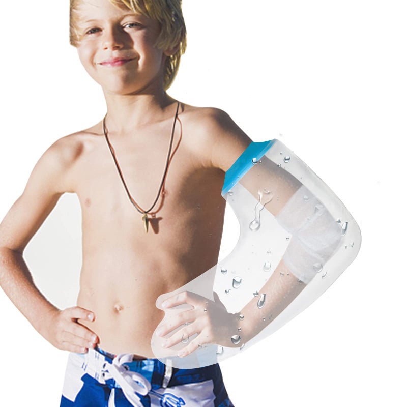 Waterproof Cast Cover Child Full Arm for Bathe Shower Watertight Plaster Cast Bandage Protector for Arm Wrist Elbow and Hand WoundsLarge