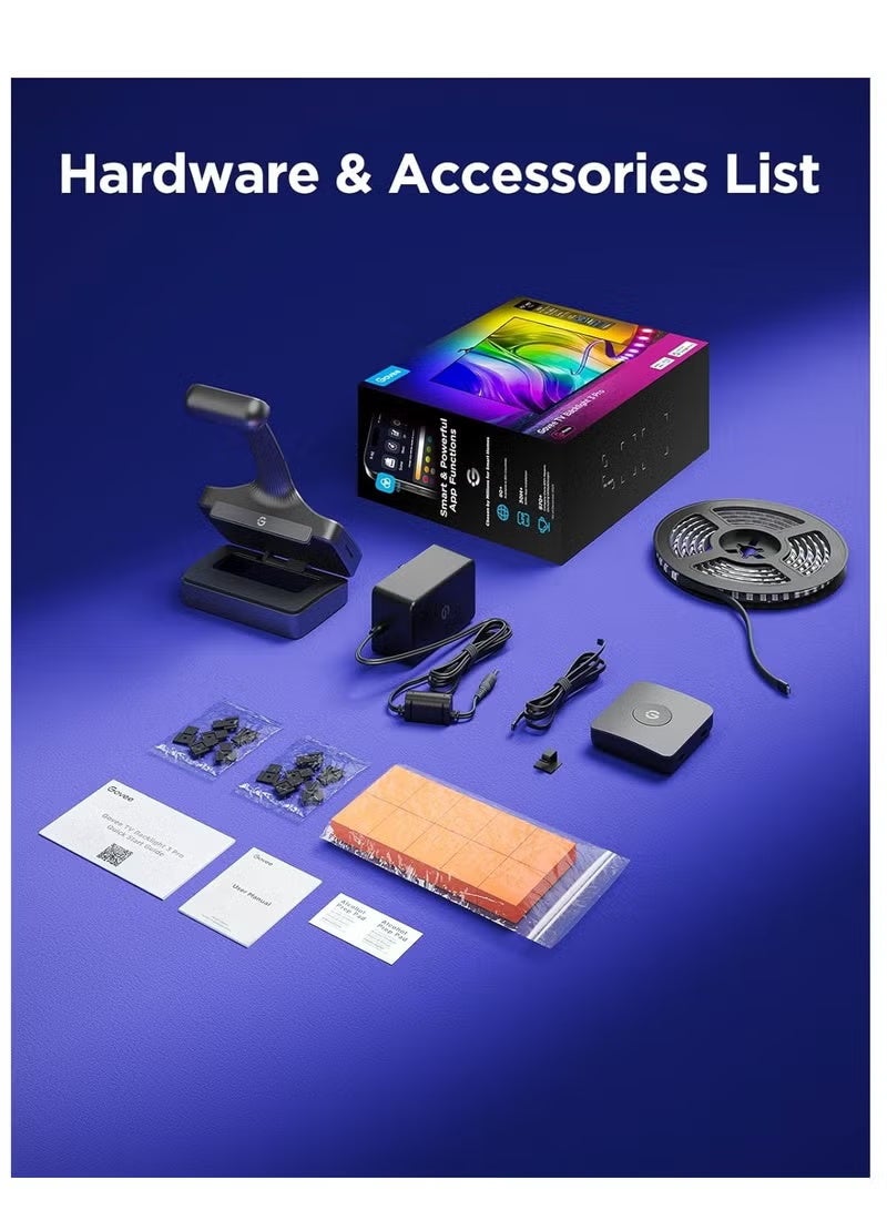 Govee TV Backlight 3 Pro with HDR Triple Camera, 11.8ft 5-in-1 RGBWWIC LED Strip Lights That Change with 55-65 Inch TVs, 75LEDs/m, Supports AI Filter, Smart App and Voice Control, DreamView Sync-R2A80C11 - Image 5