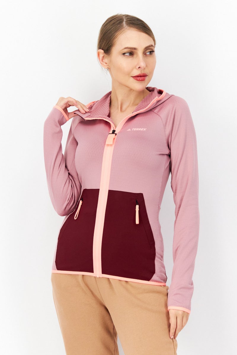 Adidas Women Sportswear Fit Training Sweatshirt, Mauve Combo - Image 1