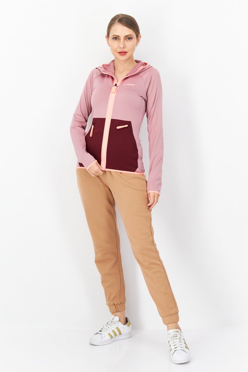 Adidas Women Sportswear Fit Training Sweatshirt, Mauve Combo - Image 2